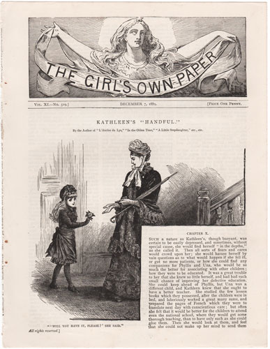 Original antique engraving from The Girl's Own Paper 1888-1890